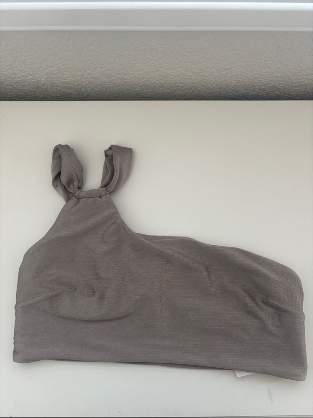 Metallic Bikini Top with Knot Strap